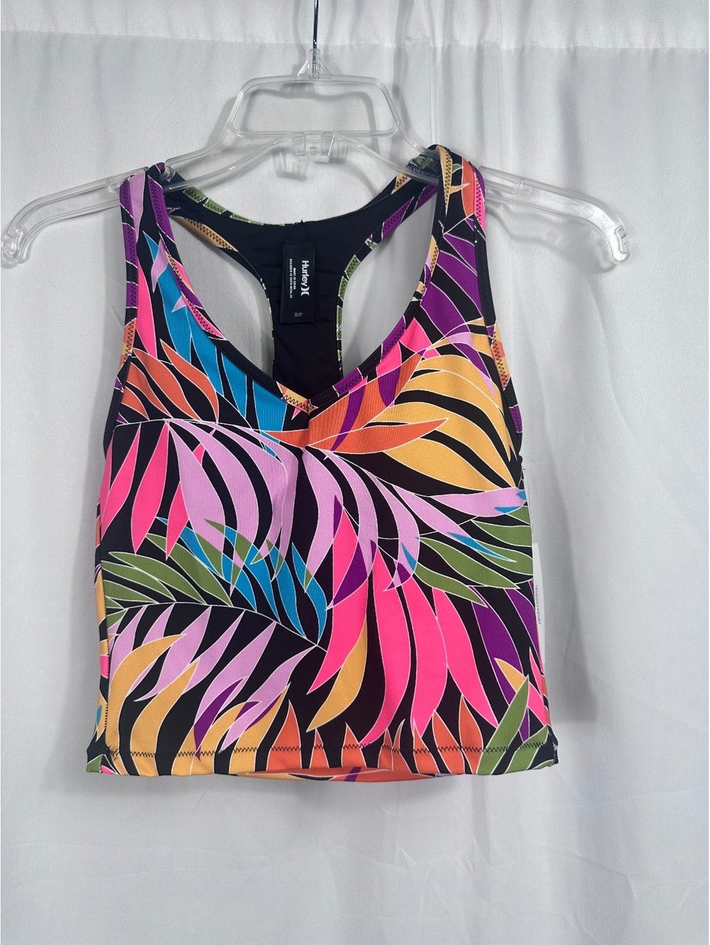 Hurley Max Tropic Dance Tankini Top Size Small